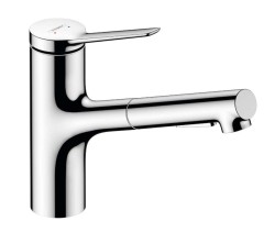 HANSGROHE - Zesis M33 Dřezová baterie 150, s výsuvnou sprškou, EcoSmart, chrom (74810000)