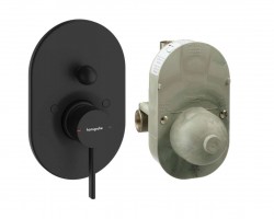 HANSGROHE - Zesis S Baterie pod omítku, pro 2 spotřebiče, s tělesem, matná černá (74418670)