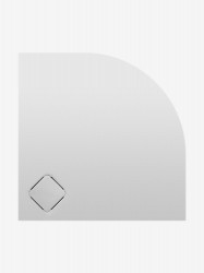 HOPA - Čtvrtkruhová vanička z litého mramoru KERMEN - Nožičky k vaně - Bez nožiček, Rozměr A - 90, Rozměr B - 90, Rozměr C - 2.5 (VANKKER9090R55)