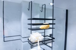 HOPA - Drátěná polička, 25,2x21,5x48,7 černá barva (KD02081778)