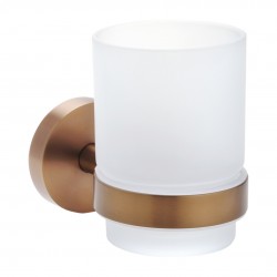 HOPA - Držák kartáčků, sklo - Barva - Růžové zlato broušená (KDBE155110012)