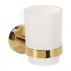 HOPA - Držák kartáčků, sklo - Barva - Zlatá lesklá (KDBE161110012)