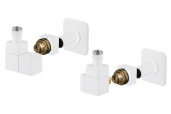 HOPA - EDGE-SET, rohový hranatý ventil (Z2) - Barva - Bílá, Varianta - Levá (RDEDGESETLW)