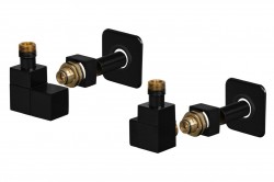 HOPA - EDGE-SET, rohový hranatý ventil (Z2) - Barva - Černá , Varianta - Levá (RDEDGESETLB)