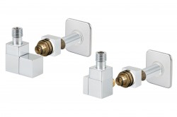 HOPA - EDGE-SET, rohový hranatý ventil (Z2) - Barva - Chrom, Varianta - Levá (RDEDGESETLC)