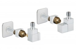 HOPA - EDGE-SET, rohový hranatý ventil (Z2) - Barva - Chrom, Varianta - Pravá (RDEDGESETRC)