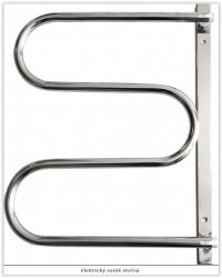 HOPA - Elektrický sušák otočný - Barva - Nerez, Materiál - Nerez, Rozměr radiátoru - ES 2 - 35 x 565 x 475 mm, Výkon - 30 W (OLBES2ON)