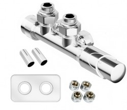 HOPA - HYBRID-SADA, universální středový ventil s mosaznou rozetou - Barva - Chrom (RDHYBRIDSADAMRC)