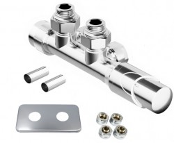 HOPA - HYBRID-SADA, universální středový ventil s mosaznou rozetou - Barva - Chrom (RDHYBRIDSADAMRC)