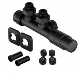 HOPA - HYBRID-SADA, universální středový ventil s plastovou rozetou - Barva - Černá (RDHYBRIDSADAPRB)