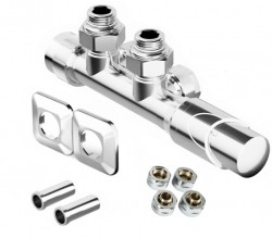 HOPA - HYBRID-SADA, universální středový ventil s plastovou rozetou - Barva - Chrom (RDHYBRIDSADAPRC)