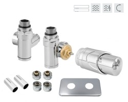 HOPA - INTEGRATO-SADA, universální rohový ventil s mosaznou rozetou 1 ks - Barva - Chrom (RDINTEGSADAHMRC)