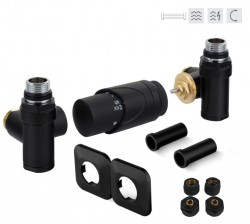 HOPA - INTEGRATO-SADA, universální rohový ventil s plastovou rozetou - Barva - Černá (RDINTEGSADARPB)