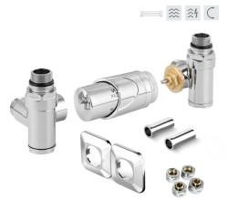 HOPA - INTEGRATO-SADA, universální rohový ventil s plastovou rozetou - Barva - Chrom (RDINTEGSADAPRC)