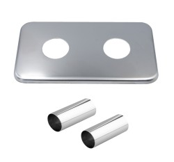 HOPA - Mosazná krycí rozeta a trubičky pro středový ventil - Barva - Chrom (RDROZTRSTC)