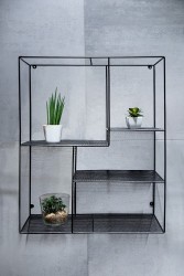 HOPA - Nástěnná drátěná polička, 50x60x20 černá barva (KD02081781)