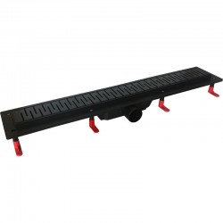 HOPA - Odtokový žlab STANDARDline BLACK - Rozměr A - 100, Varianta roštu - Medium (OLPZLABST99BM)