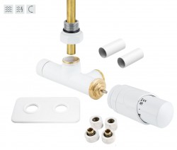 HOPA - ONE-SADA, universální jednobodový ventil s mosaznou rozetou - Barva - Bílá (RDONESADAMRW)