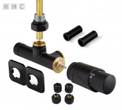 HOPA - ONE-SADA, universální jednobodový ventil s plastovou rozetou - Barva - Černá (RDONESADAPRB)