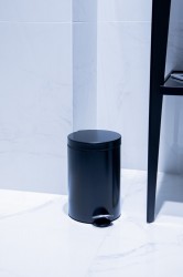 HOPA - Pedálový odpadkový koš 3l, kov , černá barva (KD02031785)