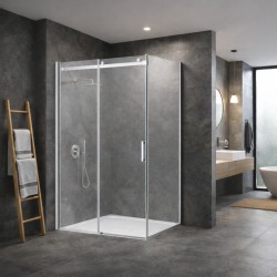 HOPA - Pevná boční stěna PANEL BELVER CHROM NEW - Barva rámu - Chrom/Leštěný hliník (ALU), Pevná stěna - 100 Směr zavírání - Univerzální Levé / Pravé, Výplň - Čiré bezpečnostní sklo - 8 mm (BCBELV100PSCCN)