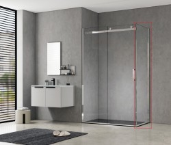 HOPA - Pevná boční stěna PANEL BELVER CHROM NEW - Barva rámu - Chrom/Leštěný hliník (ALU), Pevná stěna - 80 Směr zavírání - Univerzální Levé / Pravé, Výplň - Čiré bezpečnostní sklo - 8 mm (BCBELV80PSCCN)