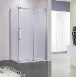 HOPA - Pevná stěna BELVER - Barva rámu - Chrom/Leštěný hliník (ALU), Pevná stěna - 100 Směr zavírání - Univerzální Levé / Pravé, Výplň - Čiré bezpečnostní sklo - 8 mm (BCBELV100PSCC)