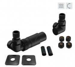 HOPA - PRIME-SADA, universální rohový ventil s mosaznou rozetou - Barva - Černá (RDPRIMESADAMRB)