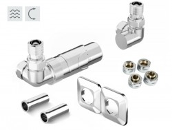 HOPA - PRIME-SADA, universální rohový ventil s plastovou rozetou - Barva - Chrom (RDPRIMESADAPRC)