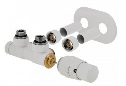 HOPA - Připojovací ventil Z4 kompletní sada - Barva -  Bílá, Materiál spojky - Cu 15 × 1, Varianta - Pravá (RDOZ4TWI06PC2)