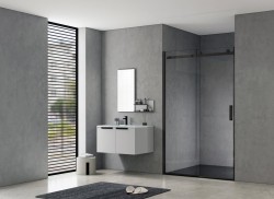 HOPA - Sprchové dveře BELVER BLACK NEW - Barva rámu - Černá, Rozměr A - 140, Směr zavírání - Univerzální Levé / Pravé, Výplň - Čiré bezpečnostní sklo - 8 mm (BCBELV14BCN)