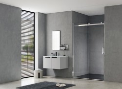 HOPA - Sprchové dveře BELVER CHROM NEW - Barva rámu - Chrom/Leštěný hliník (ALU), Rozměr A - 110, Směr zavírání - Univerzální Levé / Pravé, Výplň - Čiré bezpečnostní sklo - 8 mm (BCBELV11CCN)