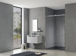 HOPA - Sprchové dveře BELVER GRAFIT NEW - Barva rámu - Grafit, Rozměr A - 110, Směr zavírání - Univerzální Levé / Pravé, Výplň - Čiré bezpečnostní sklo - 8 mm (BCBELV11GCN)