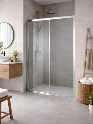 HOPA - Sprchové dveře ESTRELA - Barva rámu - Chrom/Leštěný hliník (ALU), Rozměr A - 140, Směr zavírání - Pravé (DX), Výplň - Čiré bezpečnostní sklo - 6 mm (BCESTR14CCP)