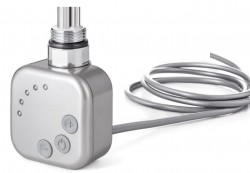 HOPA - Topná tyč BURGH s termostatem a časovačem - Barva topné tyče - Chrom - matný, Typ připojení - Rovný kabel, Výkon topné tyče - 300 W (RDOHT2RK30003)