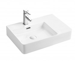 HOPA - Umyvadlo PIENO - nástěnné i na desku 60,5×43×12,5  - Umývátko provedení - Pravé umývátko (OLKLT2223L)