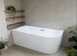 HOPA - Volně stojící vana LUXURY bílá, se štěrbinovým přepadem - Barva sifonu - Chrom, Rozměr vany - 170 × 80 Způsob provedení - Levé (VANAVN170L)