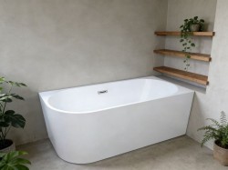 HOPA - Volně stojící vana LUXURY bílá, se štěrbinovým přepadem - Barva sifonu - Chrom, Rozměr vany - 170 × 80 Způsob provedení - Pravé (VANAVN170P)