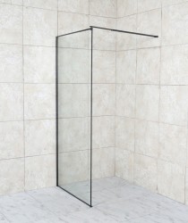 HOPA - Walk-in sprchový kout ALGORA BLACK - BARVA rámu - Černá, Rozměr A - 100 cm, Rozměr C - 200 cm, Směr zavírání - Univerzální Levé / Pravé, Výplň - Malované bezpečnostní sklo - 6 mm (OLBALGO100BC)
