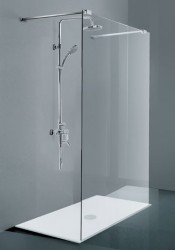 HOPA - Walk-in sprchový kout CALA - Barva rámu - Chrom/Leštěný hliník (ALU), Rozměr A - 100, Rozměr C - 195, Směr zavírání - Univerzální Levé / Pravé, Výplň - Čiré bezpečnostní sklo - 8 mm (BCCALA10CC)