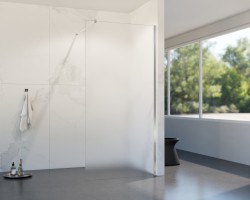 HOPA - Walk-in sprchový kout LAGOS CHROM NEW 200 - Barva rámu - Chrom/Leštěný hliník (ALU), Rozměr A - 120, Rozměr C - 200, Výplň - Matné bezpečnostní sklo - 8 mm (BCLAGO12CFN2)