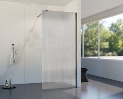 HOPA - Walk-in sprchový kout LAGOS GRAFIT NEW 200 - Barva rámu - Grafit, Doplňky - bez doplňku, Rozměr A - 120, Rozměr C - 200, Výplň - Vroubkované bezpečnostní sklo - 8 mm (BCLAGO12GPN2)