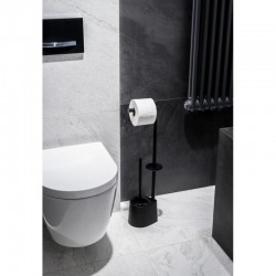 HOPA - WC štětka + držák papíru, nerez černá (KD02071616)