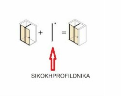 HUPPE - Nikový profil pro sprchové dveře Hüppe Strike New, černá, SIKOKHPROFILDNIKAC (SIKOKHPROFILDNIKAC)