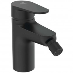 IDEAL STANDARD - ALU+ Bidetová baterie s výpustí Click-Clack, BlueStart, hedvábná černá (BE132XG)