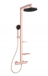 IDEAL STANDARD - ALU+ Sprchový set s termostatem, průměr 26 cm, 2 proudy, rosé (BD583RO)