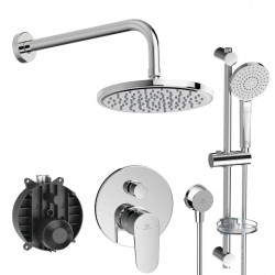 IDEAL STANDARD - Cerafine O Sprchový set s baterií pod omítku, s tělesem, 3 proudy, průměr 20 cm, chrom (BD189AA)