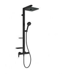 IDEAL STANDARD - Ceraflow ALU+ Sprchový set s baterií, 26x26 cm, 2 proudy, hedvábná černá (BE204XG)