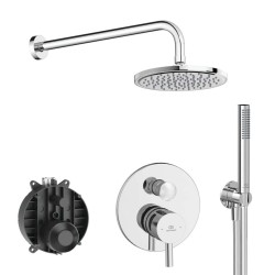 IDEAL STANDARD - CeraLine Sprchový set s baterií pod omítku, s tělesem, průměr 20 cm, chrom (BD192AA)