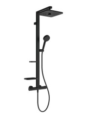 IDEAL STANDARD - Ceratherm ALU+ Sprchový set s termostatem, 26x26 cm, 2 proudy, hedvábná černá (BE210XG)